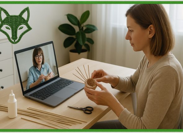 Индивидуальные занятия по плетению из бумажной лозы