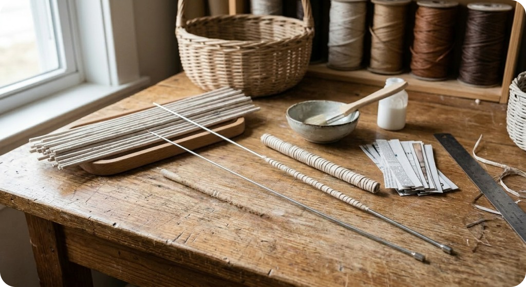 От выбора размера зависит не только эстетика готового изделия, но и ваши тактильные ощущения в процессе работы: послушность материала, плотность скрутки и долговечность изделия.