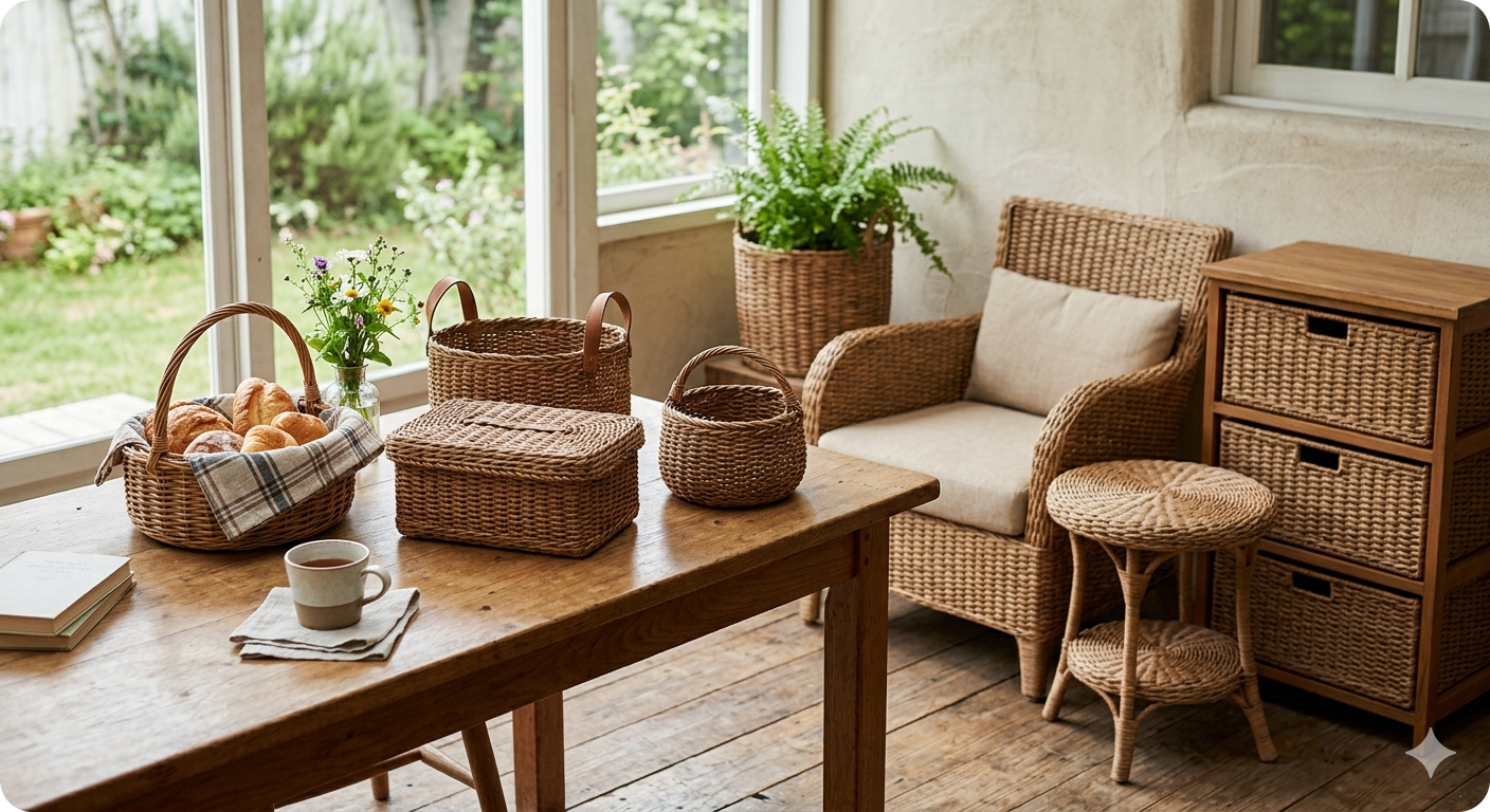 От плетения корзинок к скульптурному плетению и мебели из бумажной лозы.